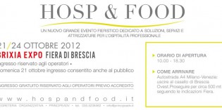 Brescia – fino al 24 ottobre: HOSP & FOOD Brescia – fino al 24 ottobre: HOSP & FOOD