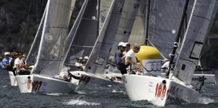 Torbole (Tn): Le barche della flotta MELGES in gara a Torbole con i grandi skipper della vela olimpica