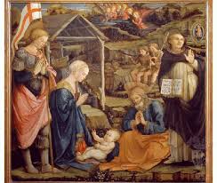 Natività con San Giorgio e San Vincenzo Ferrer’ di Filippo Lippi