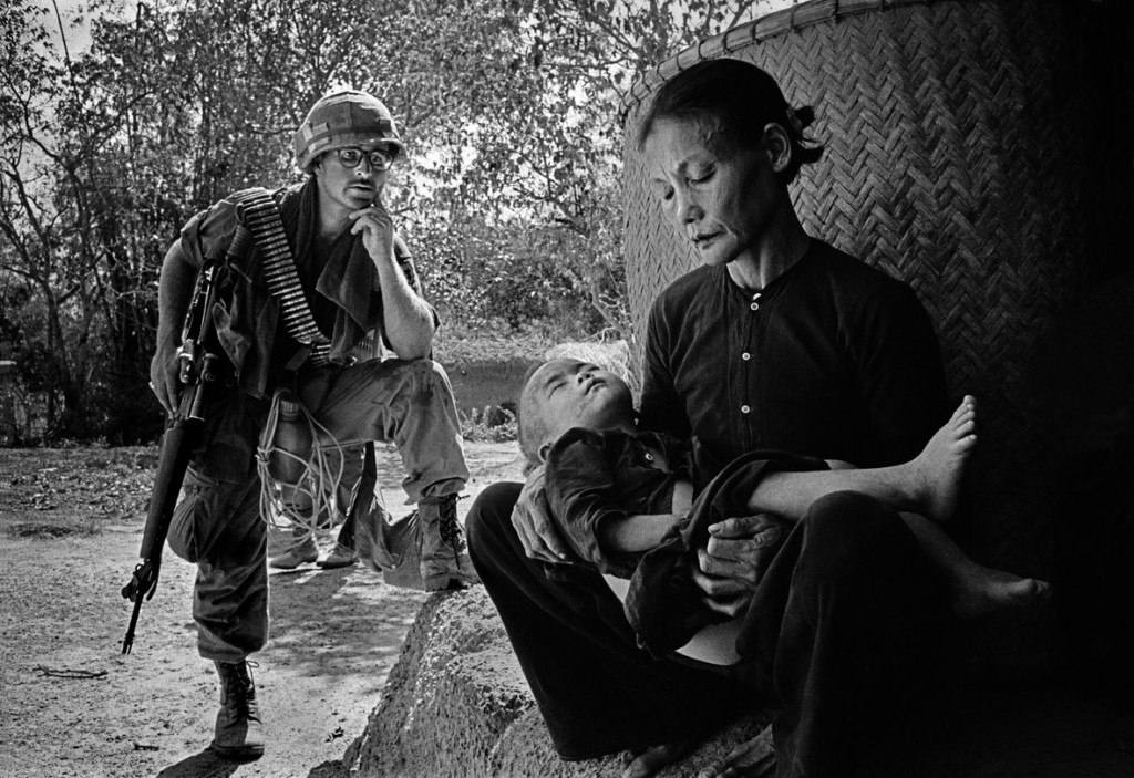 VIETNAM. Quang Ngai. This was a village a few miles from My Lai. It was a routine operation - troops were on a typical " search and destroy" mission. After finding and killing men in hiding, the women and children were rounded up. All bunkers where people could take shelter were then destroyed. Finally the troops withdrew and called in an artillery strike of the defenseless inhabitants. 1967