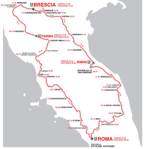 Mille Miglia 2015- il percorso completo tappa per tappa-2