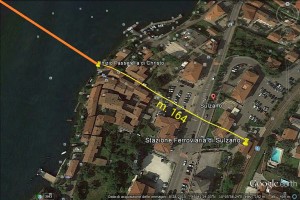 distanza Stazione Sulzano dal lago