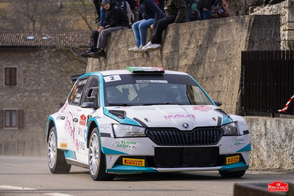 Bottoni-Peruzzi vincitori Benacvs Rally 2022 su Skoda Fabia R5 Foto Time Foto